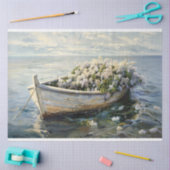 Boot mit Pale Lilac Blume Decoupage Seidenpapier (Basteln)
