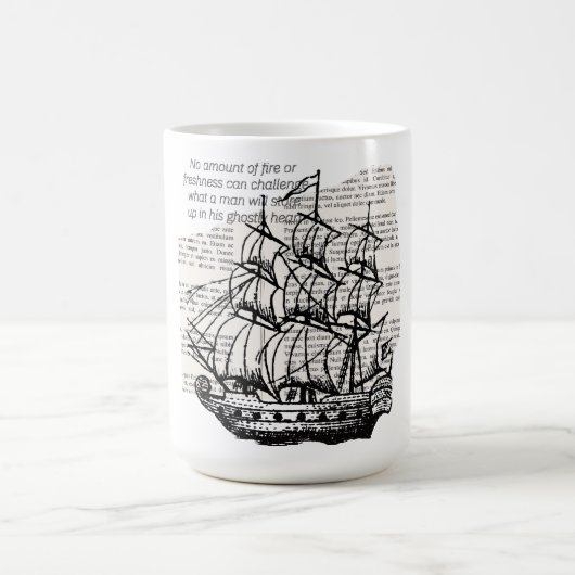 BOOT MIT QUOTE KAFFEETASSE (Mittel)