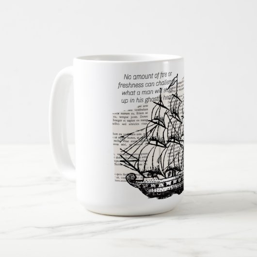 BOOT MIT QUOTE KAFFEETASSE (Vorderseite Links)