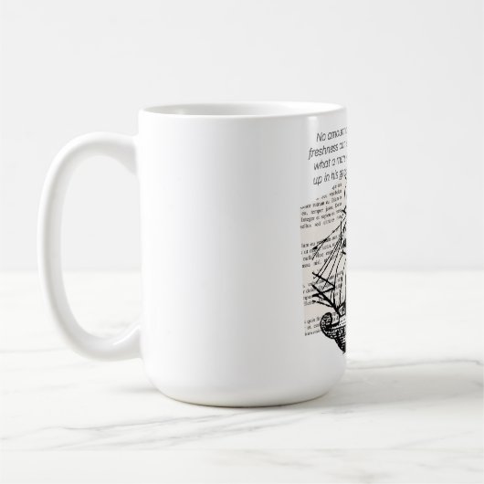 BOOT MIT QUOTE KAFFEETASSE (Links)