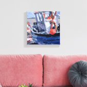 Boot mit Red Buoy Leinwanddruck (Insitu (Wohnzimmer))