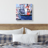 Boot mit Red Buoy Leinwanddruck (Insitu (Schlafzimmer))