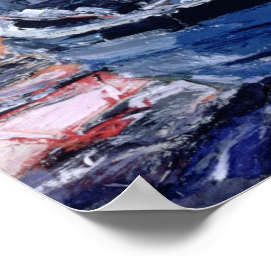 Boot mit Red Buoy Poster (Ecke)