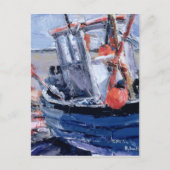 Boot mit Red Buoy Postkarte (Vorderseite)