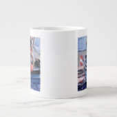 Boot mit roter Boje Jumbo-Tasse (Vorderseite)