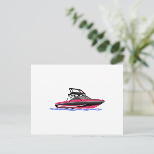 Boot Postkarte (Stehend Vorderseite)