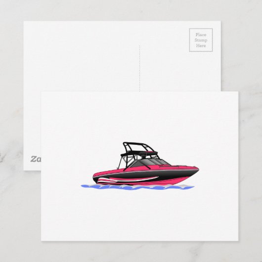 Boot Postkarte (Vorne/Hinten)