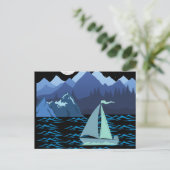 Boot Postkarte (Stehend Vorderseite)