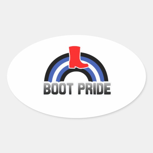 Boot Pride Ovaler Aufkleber (Vorderseite)