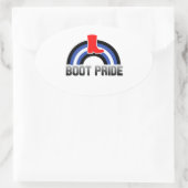 Boot Pride Ovaler Aufkleber (Tasche)