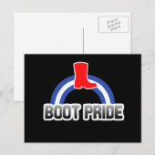 Boot Pride Postkarte (Vorne/Hinten)