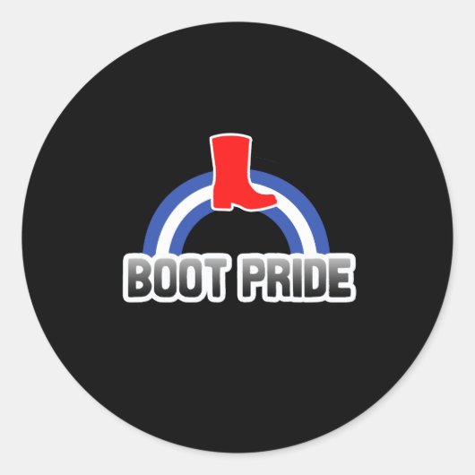 Boot Pride Runder Aufkleber (Vorderseite)