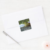 Boot Quadratischer Aufkleber (Umschlag)