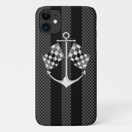 Boot-Racing im Carbon-Stil Case-Mate iPhone Hülle (Rückseite)