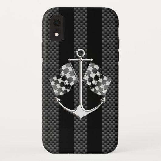 Boot-Racing im Carbon-Stil Case-Mate iPhone Hülle (Rückseite)
