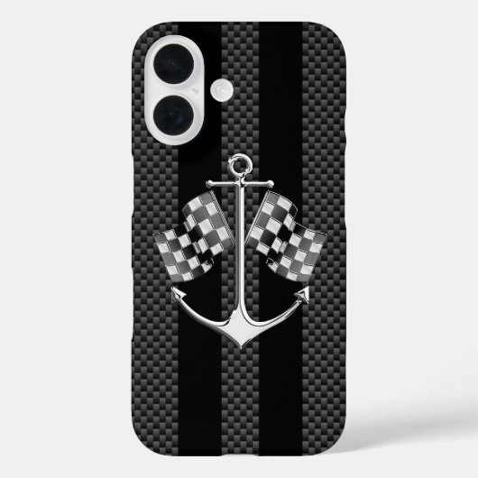 Boot-Racing im Carbon-Stil Case-Mate iPhone Hülle (Rückseite)