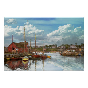 Boot - Rockport Mass - Motif Nummer eins - 1906 Poster