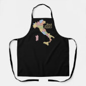 "Boot Roots" Map of Italy Black Schürze (Vorderseite)