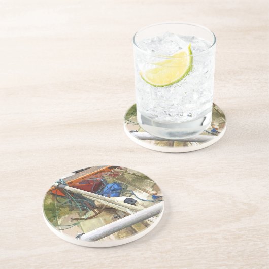 BOOT SANDSTEIN UNTERSETZER (Seite)