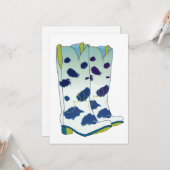 Boot Scoot Blank Card (blau/grün) Karte (Vorderseite/Rückseite Beispiel)