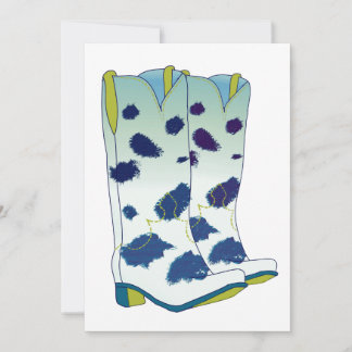 Boot Scoot Blank Card (blau/grün) Karte