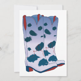 Boot Scoot Grußkarte (blau) Karte