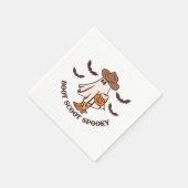 Boot Scoot Spooky Cowboy Ghost Groovy Retro Hallow Serviette (Ecke)