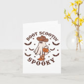 Boot Scoot Spooky Groovy Halloween Western Cowhide Karte (Gelbe Blume)
