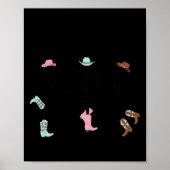 Boot Scootin Boogie Skeletons Tancing Western Hall Poster (Vorne)