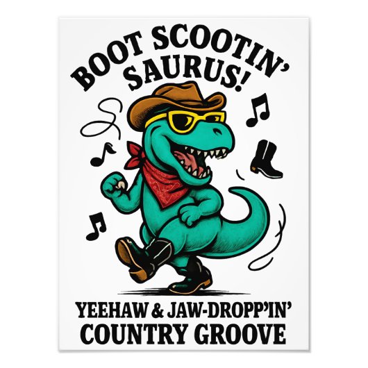 Boot Scootin’ Saurus! Fotodruck (Vorne)