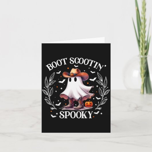 Boot Scootin Soky Retro Western Funny Halloween Cu Karte (Vorderseite)