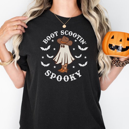 Boot Scootin Spooky Niedlich Halloween Ghost T-Shirt