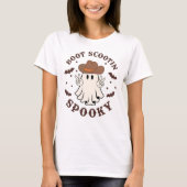 Boot Scootin Spooky Western Ghost Halloween T-Shirt (Vorderseite)