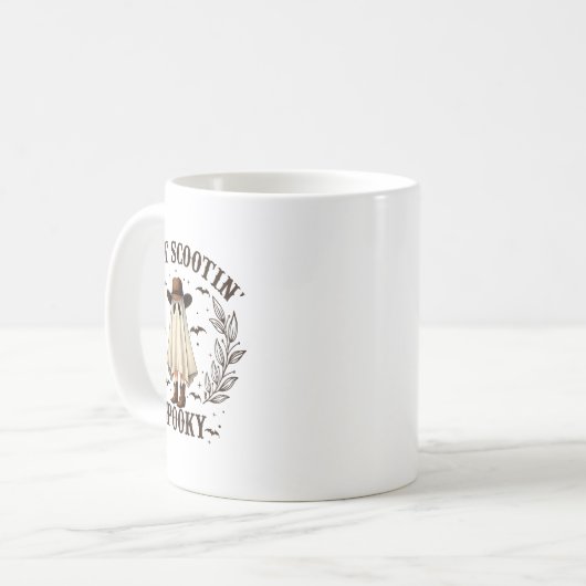 Boot Scootin Spooky Western Halloween Niedlich Gho Kaffeetasse (Vorderseite Links)