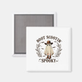 Boot Scootin Spooky Western Halloween Niedlich Gho Magnet (Vorderseite/Rückseite)