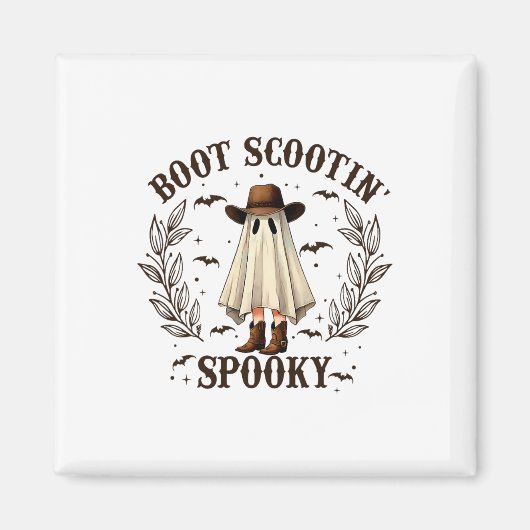 Boot Scootin Spooky Western Halloween Niedlich Gho Magnet (Vorne)