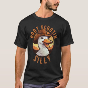 Boot Scooting Alberne Gans Lustiges Cowboy Meme Mä T-Shirt