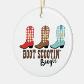 Boot Scooting Boogie Keramik Ornament (Links)