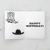 BOOT & SPURS GEBURTSTAGSKARTE KARTE (Innenseite)