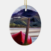 BOOT- UND BERGLANDSCHAFT KERAMIKORNAMENT (Rechts)