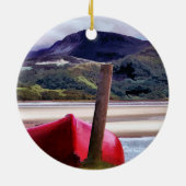 BOOT- UND BERGLANDSCHAFT KERAMIKORNAMENT (Hinten)