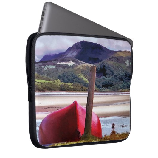 BOOT- UND BERGLANDSCHAFT LAPTOPSCHUTZHÜLLE (Vorne Rechts)