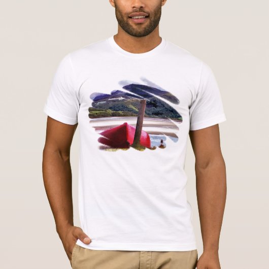 BOOT- UND BERGLANDSCHAFT T-Shirt (Vorderseite)