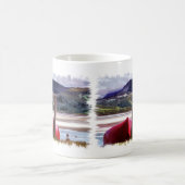 BOOT- UND BERGLANDSCHAFT TASSE KAFFEE (Mittel)