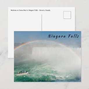 Boot und Hufeisenfälle von den Niagarafällen Postkarte
