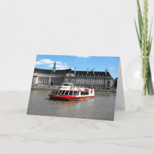 Boot und Londoner Aquarium Feiertagskarte