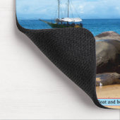 Boot und Strand, Paraty, Brasilien Mousepad (Ecke)