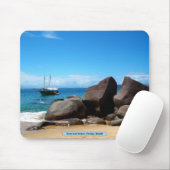 Boot und Strand, Paraty, Brasilien Mousepad (Mit Mouse)