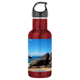 Boot und Strand, Paraty, Brasilien Trinkflasche