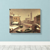 Boot unter dem Schnee Leinwanddruck (Insitu (Holzboden))